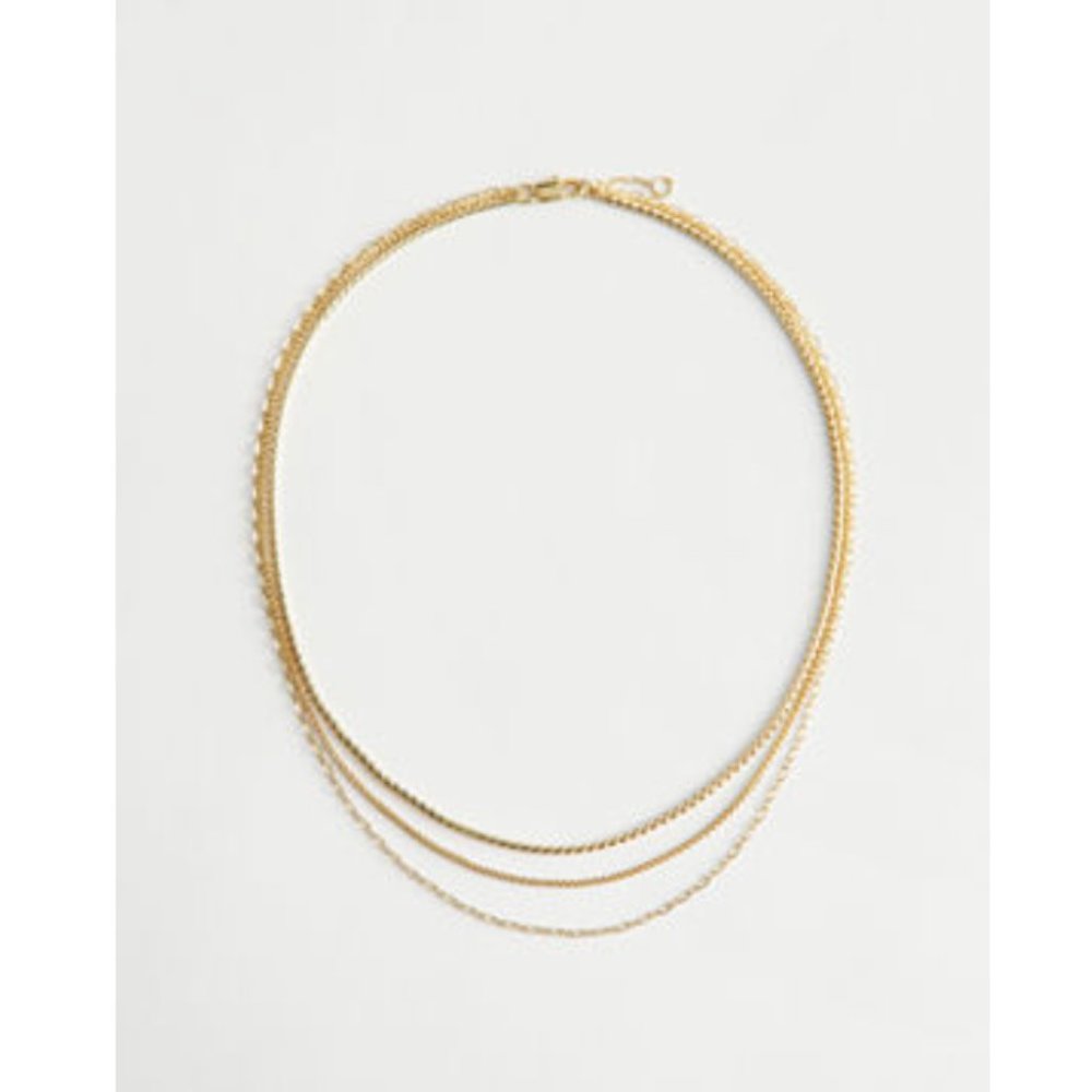 & Other Stories Trio Chain Layered Necklace